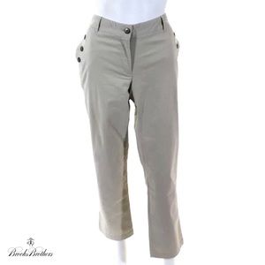 BROOKS BROTHERS Khaki Button Pocket Detail Capri